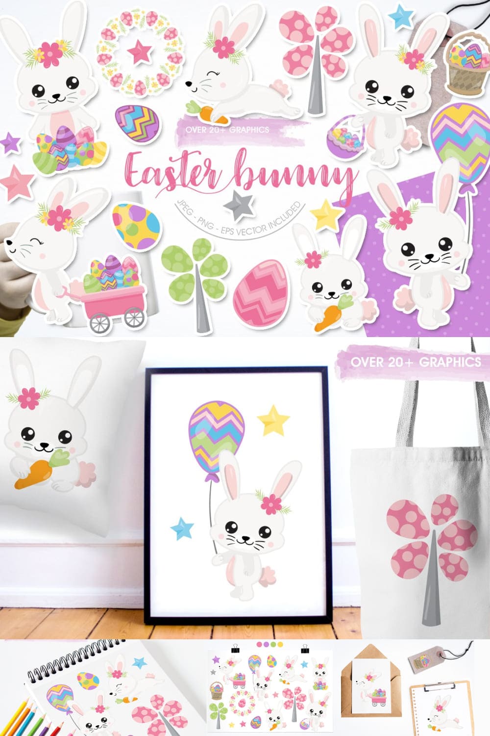 Easter Bunny - pinterest image preview.