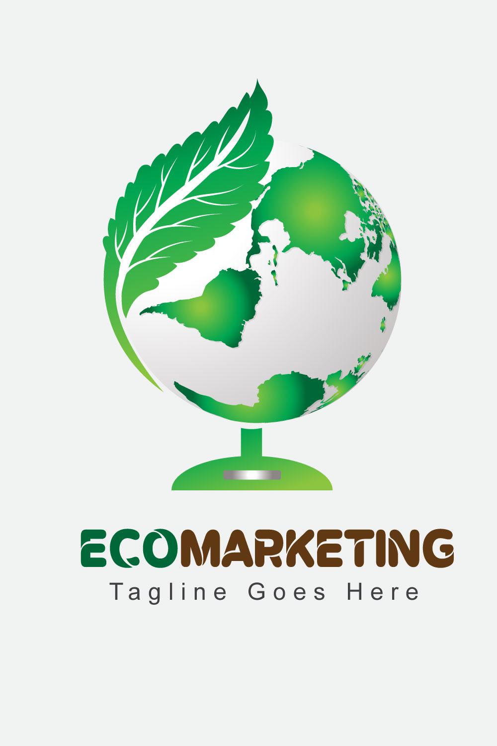 Eco Marketing Logo Design pinterest image.