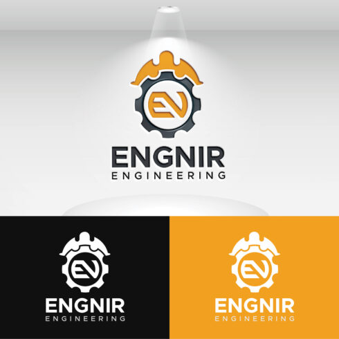 EN Letter Engineering Logo Design Template cover image.