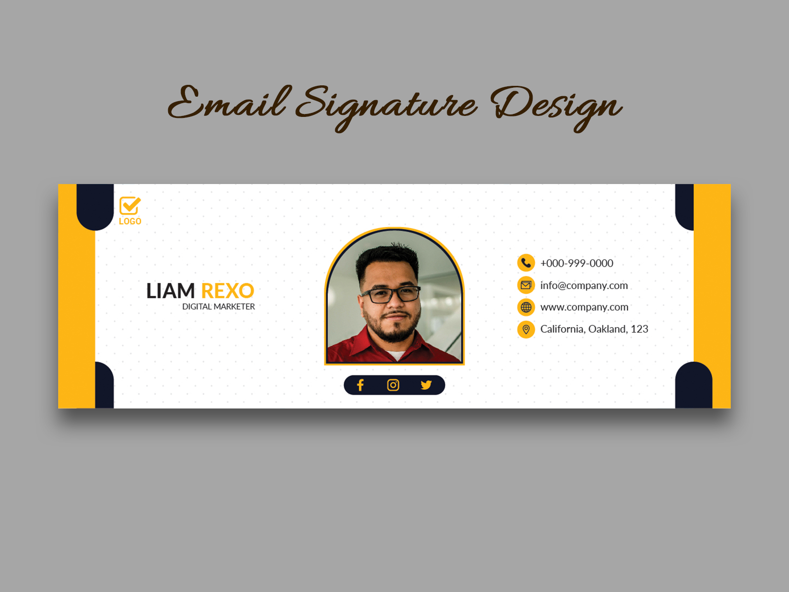 Stylish Email Signature Design preview image.
