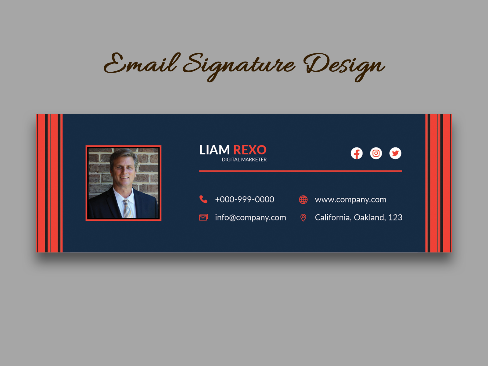 Modern Email Signature Design preview image.