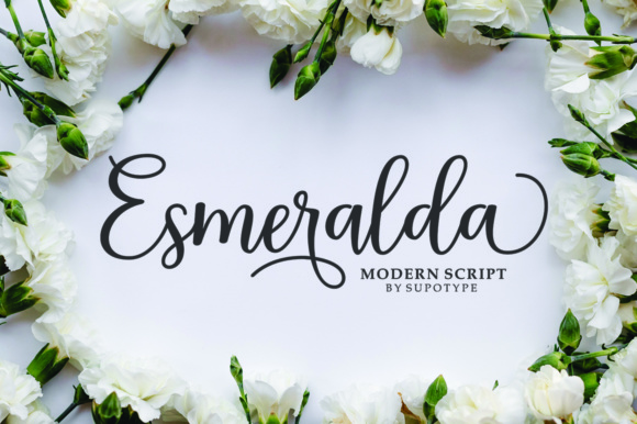 Charming Esmeralda font cover.