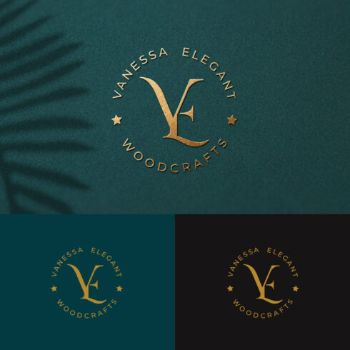 EV Luxury Letter Mark Logo Design Template cover image.