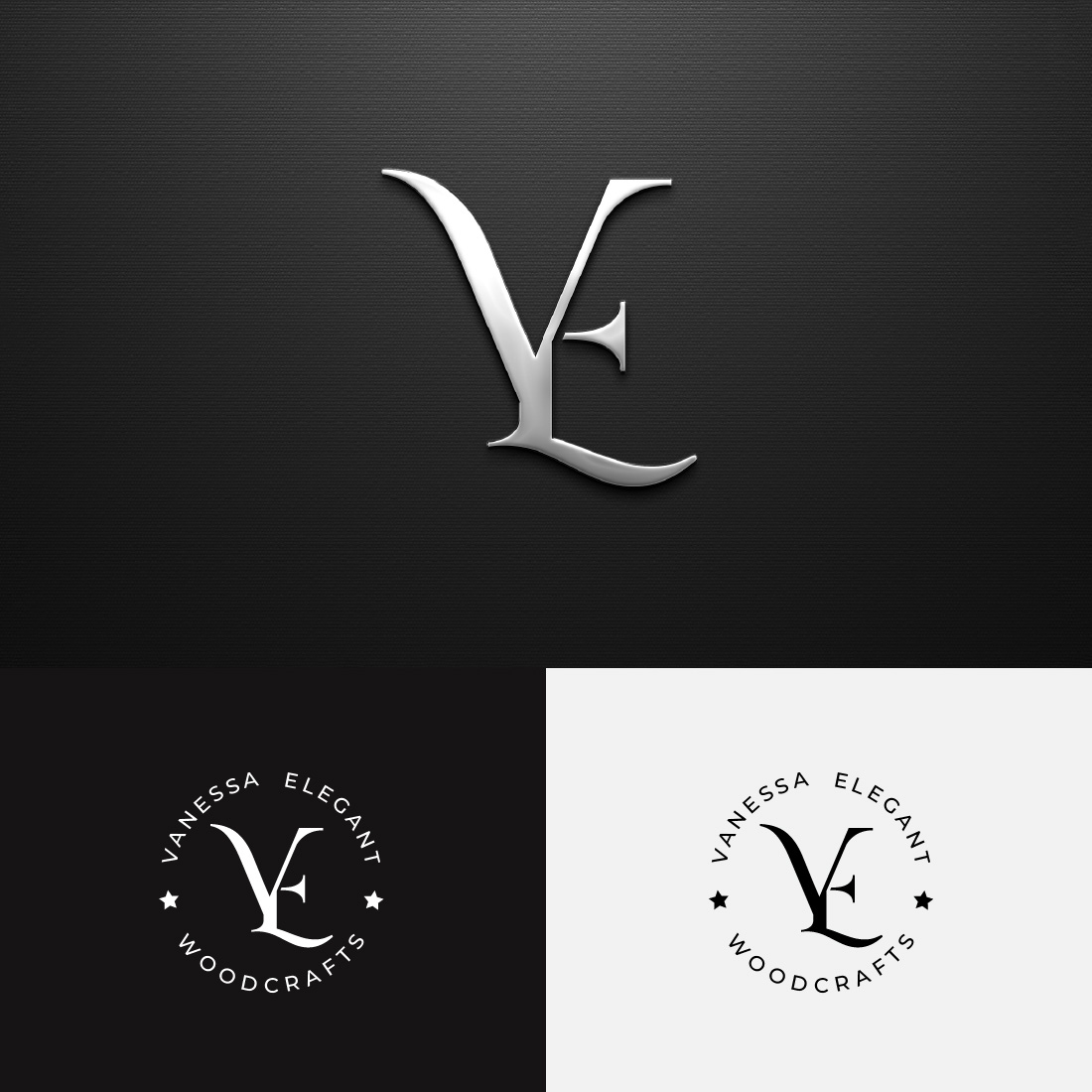 Luxury Letter EV Mark Logo Design Template cover image.