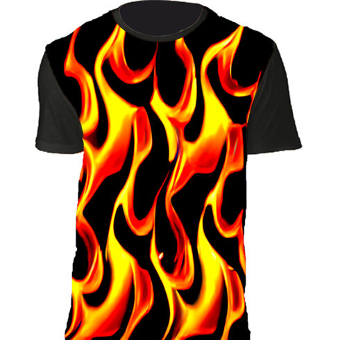 T-shirt Fire Patterns Design image.