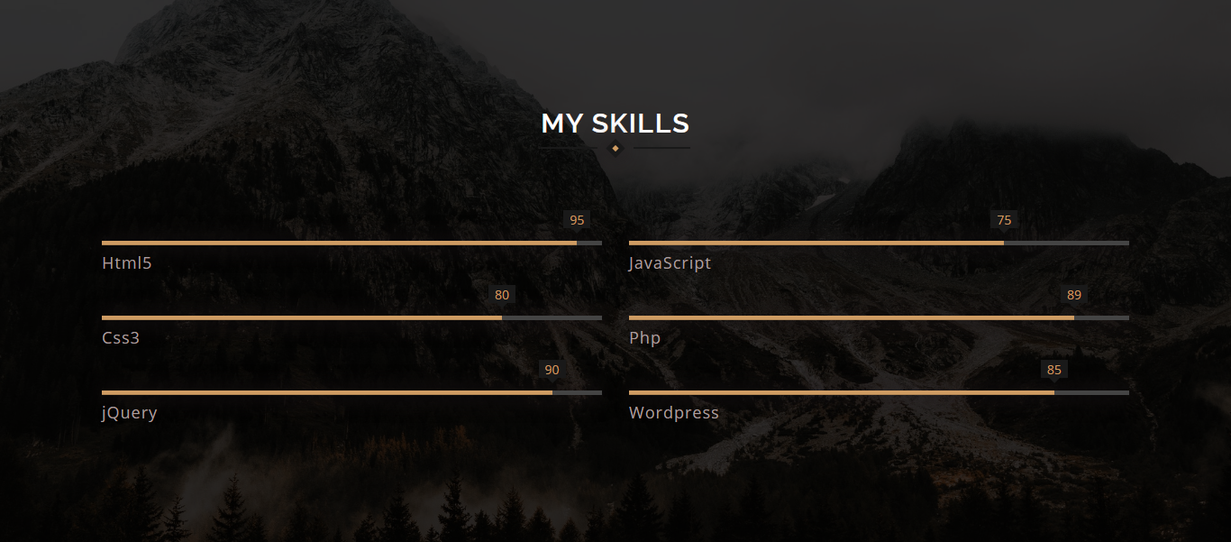 A page to describe your skills.