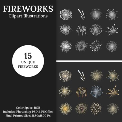 Fireworks Clipart Illustrations - main image preview.