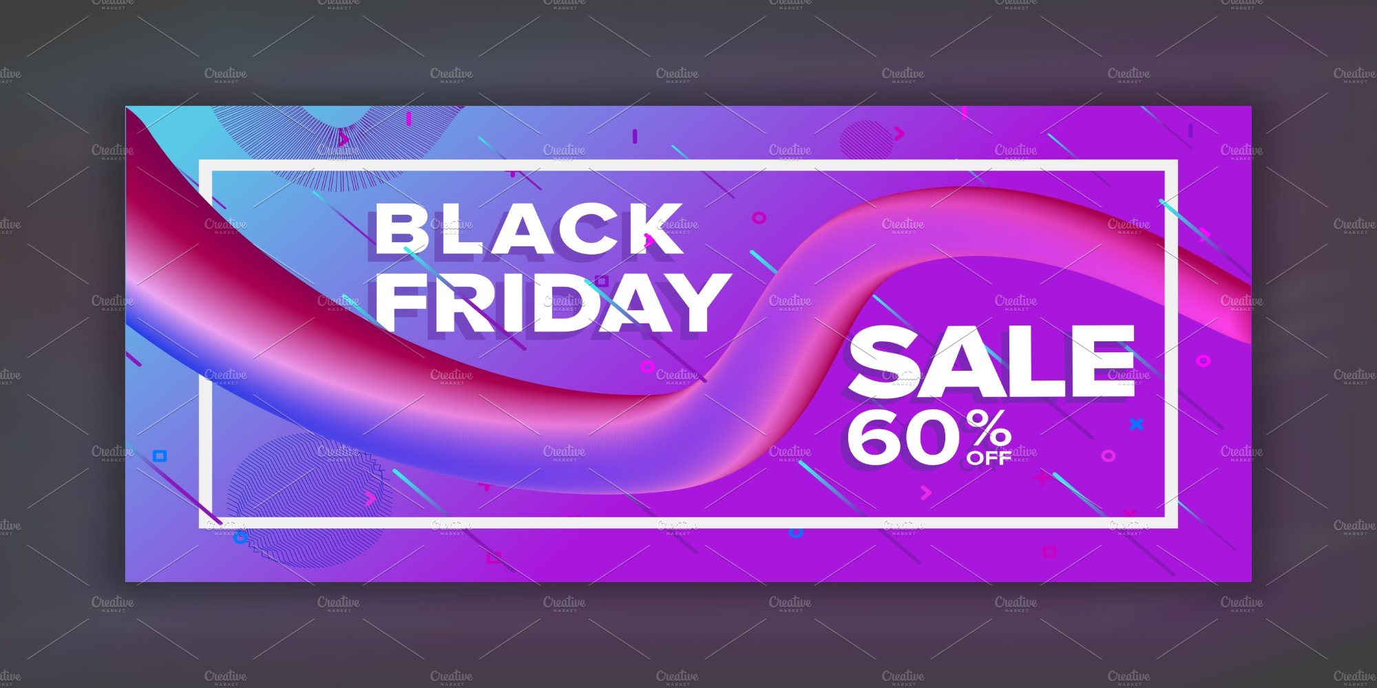 Purple gradient banner for your success Black Friday.