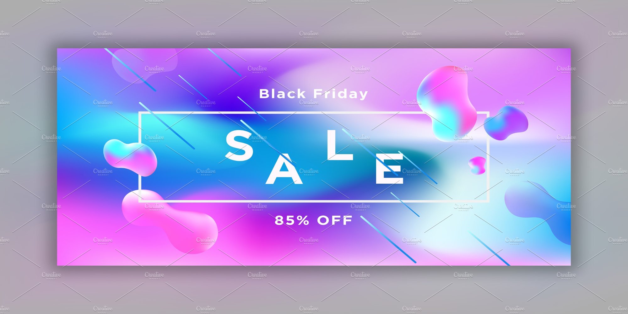 Lilac and blue in a gradient version for your Black Friday banner.