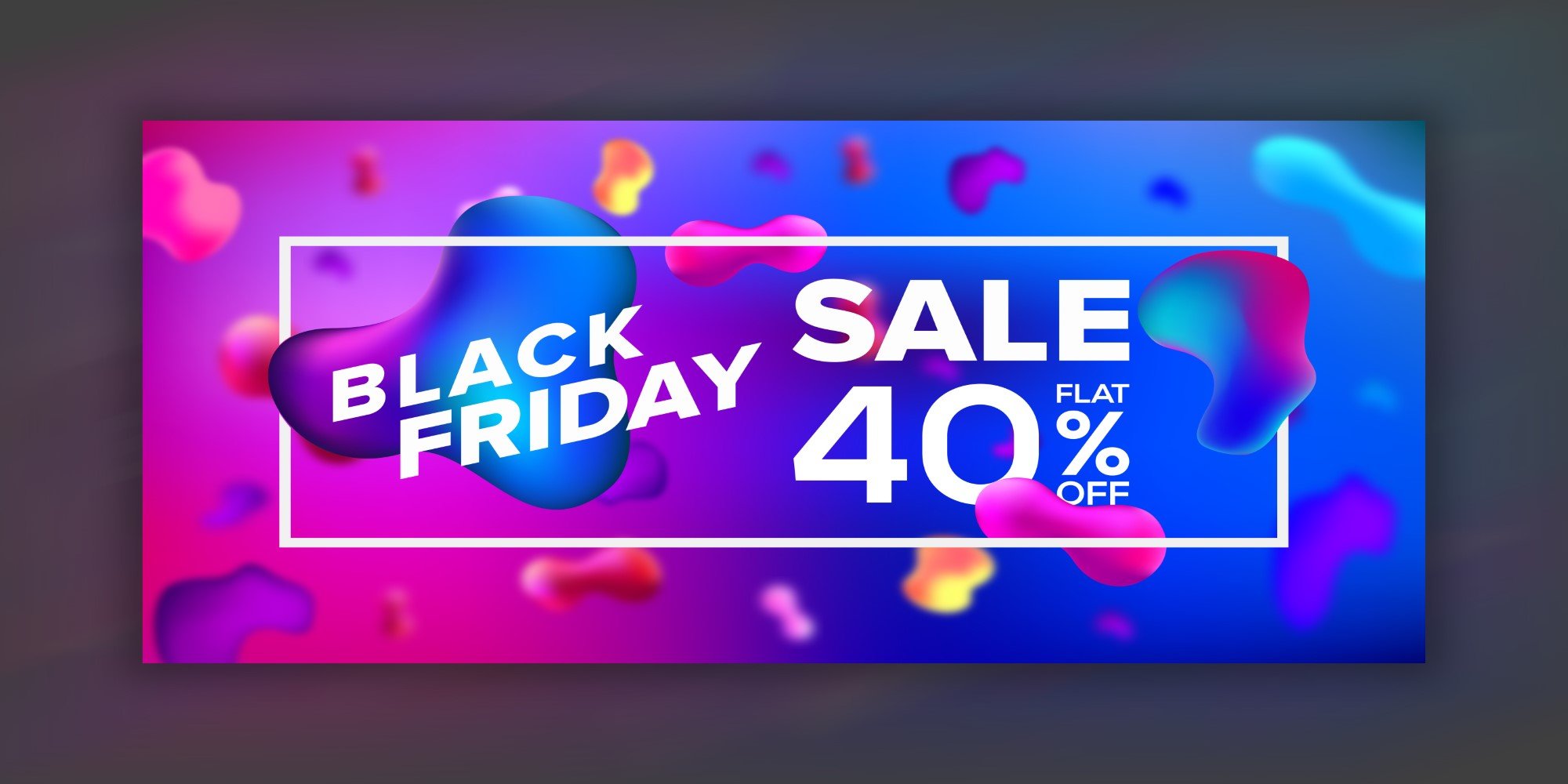 So creative and perceptible banner for Black Friday in a gradient and molecule shapes.