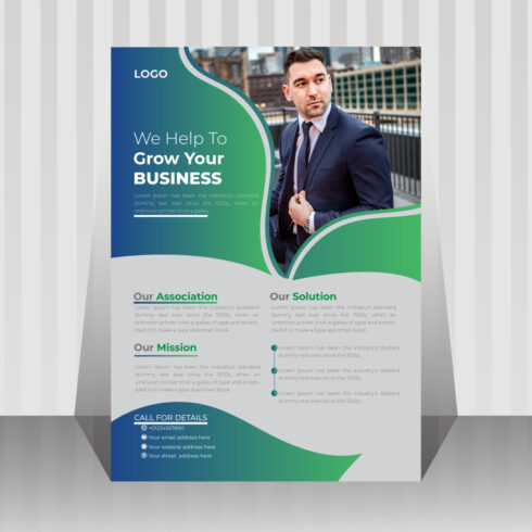 Image of digital marketing agency flyer with beautiful design