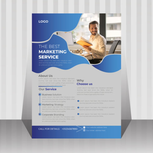 Image of a digital marketing agency flyer with great design design