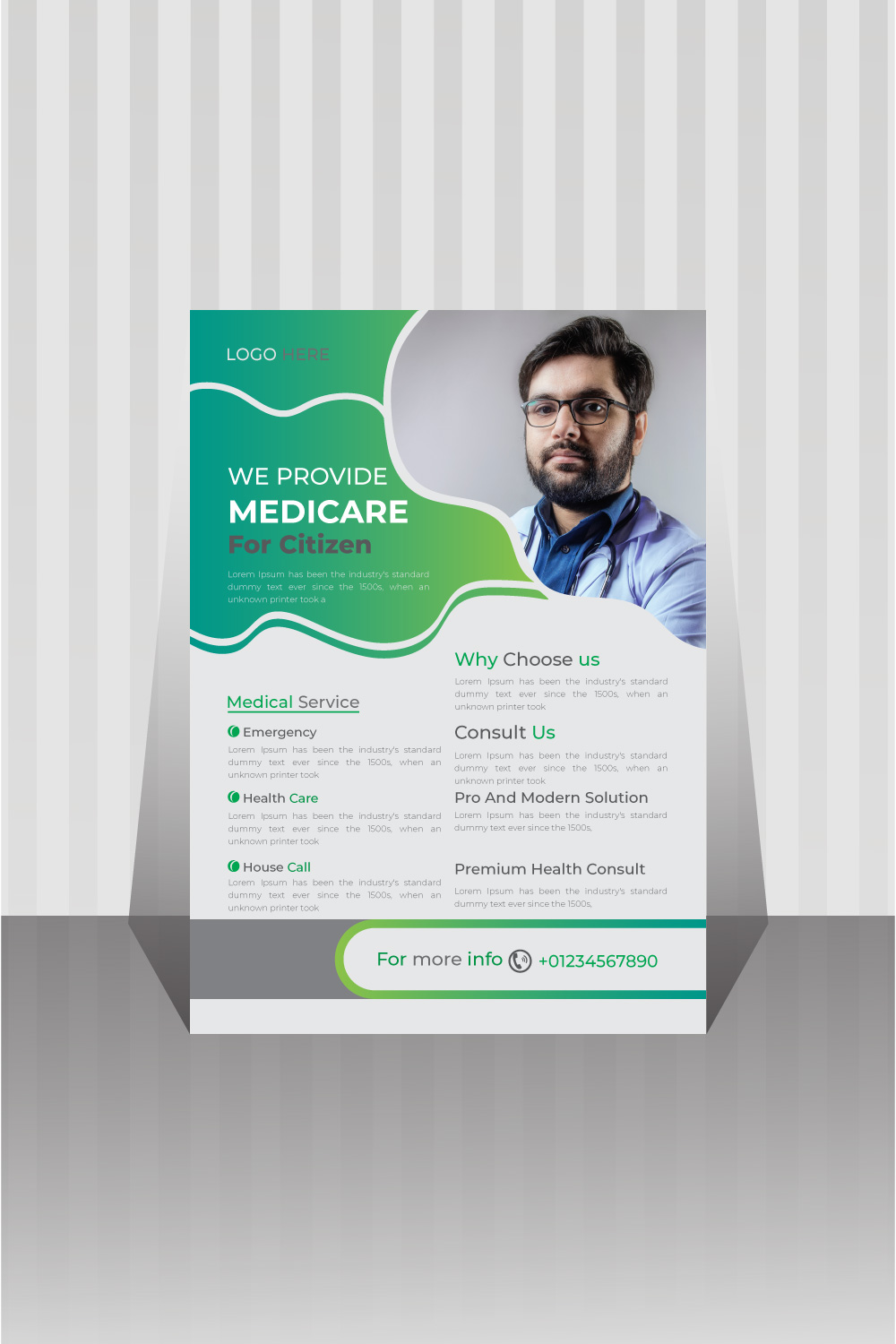 Image of a medical flyer with an elegant design