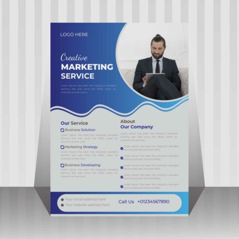 Image of a corporate business flyer with a marvelous design design