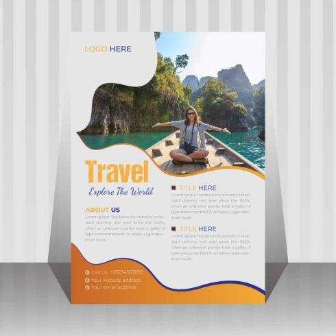 Travel Flyer Template main cover.