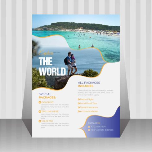 Image of travel agency flyer with great design