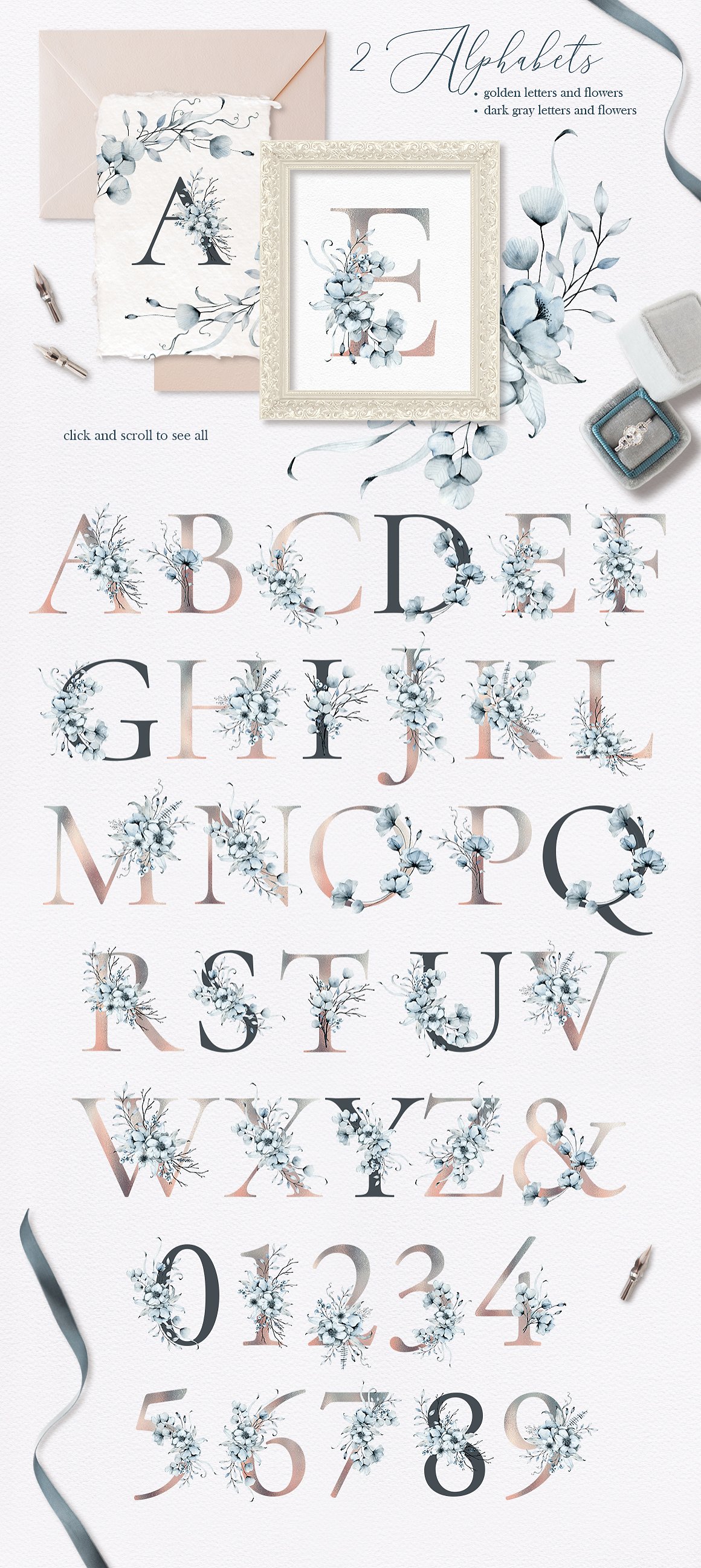 Flowers alphabet.