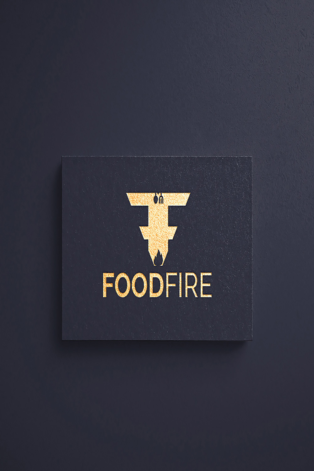 Food Fire Minimal Logo Design pinterest image.