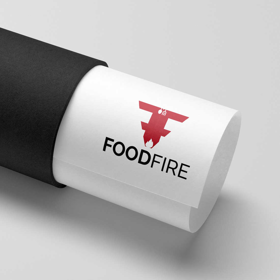 Minimal Food Fire Red Business logo Design cover image.