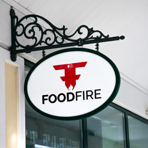 Food Fire Minimal Business logo Design cover image.