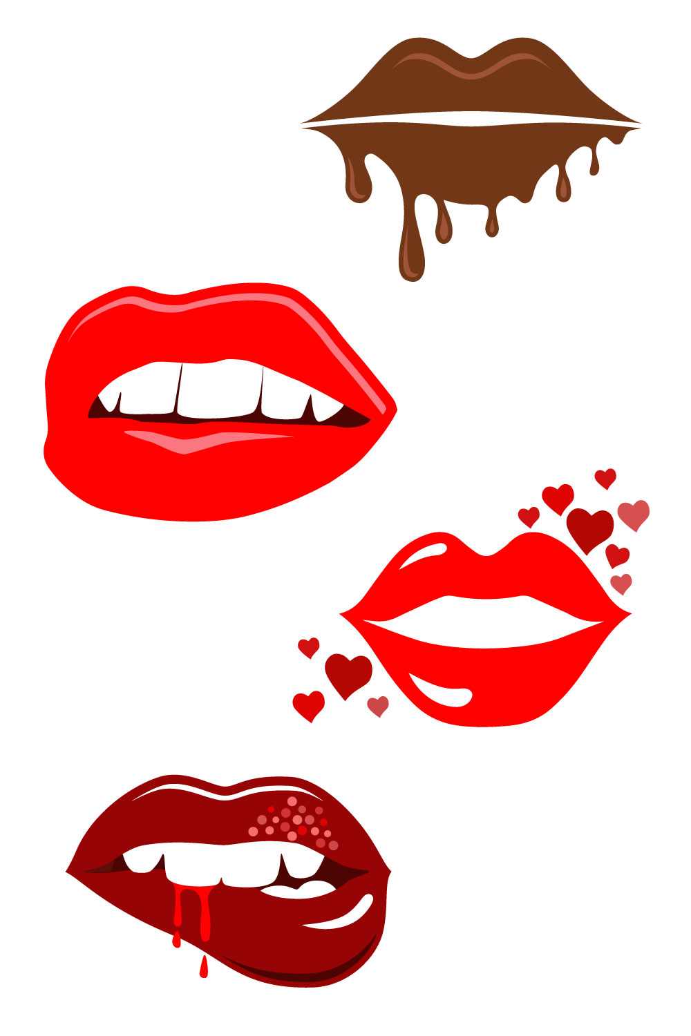 Hot and Beautiful Lips Design Bundle pinterest image.