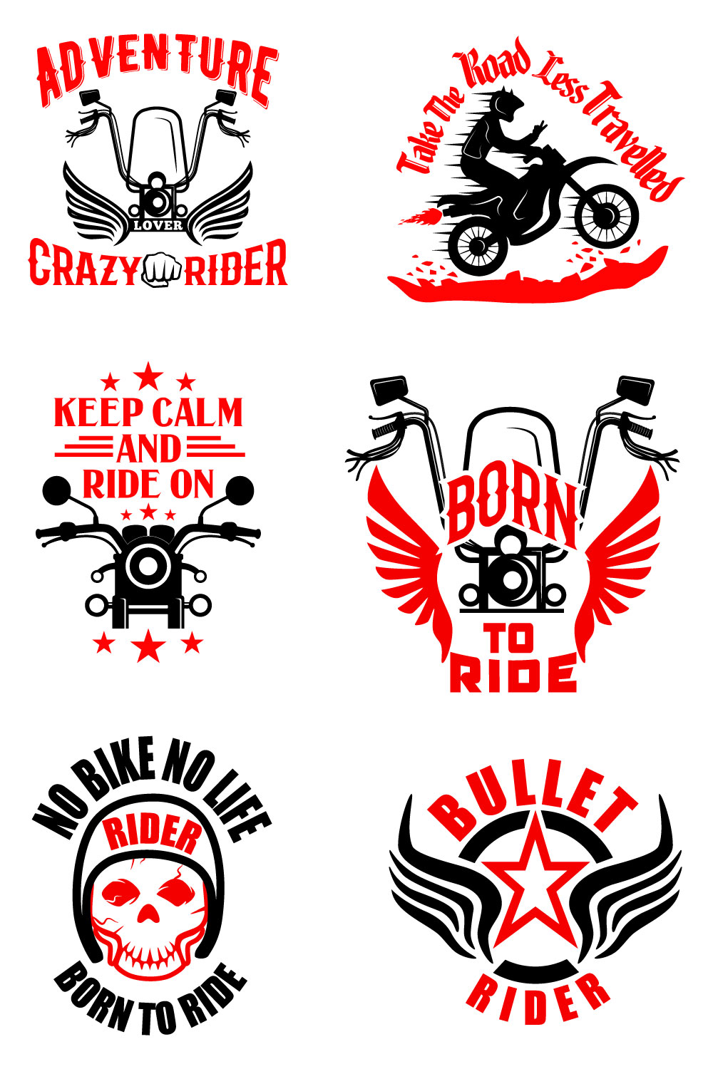 Bike Riders Stickers Template pinterest image.