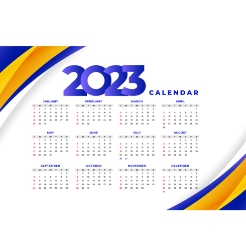 Modern Style New Year Calendar Background cover image.