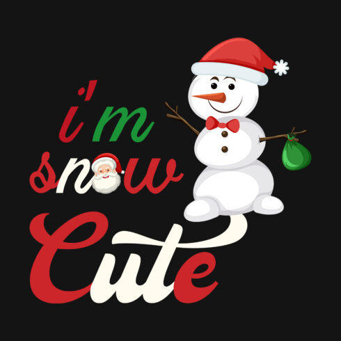 Cute Christmas Snowman Design cover image.