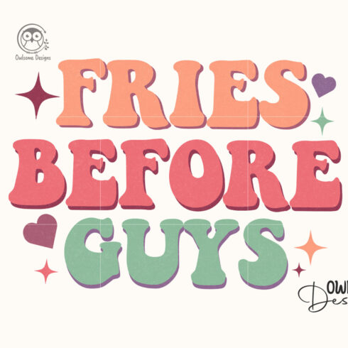 Fries Before Guys Retro Quotes Valentine main cover.