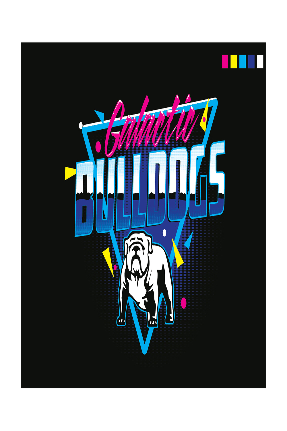 Galactic Bulldog Color Separation Artwork pinterest image.