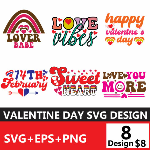 Valentine Day SVG Bundle main cover.