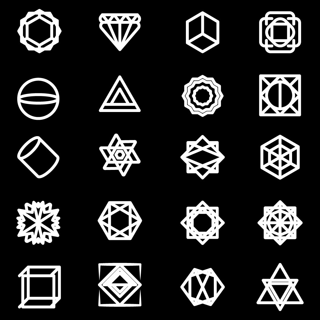 Geometric Icons Set – Geometric UI Icons cover image.