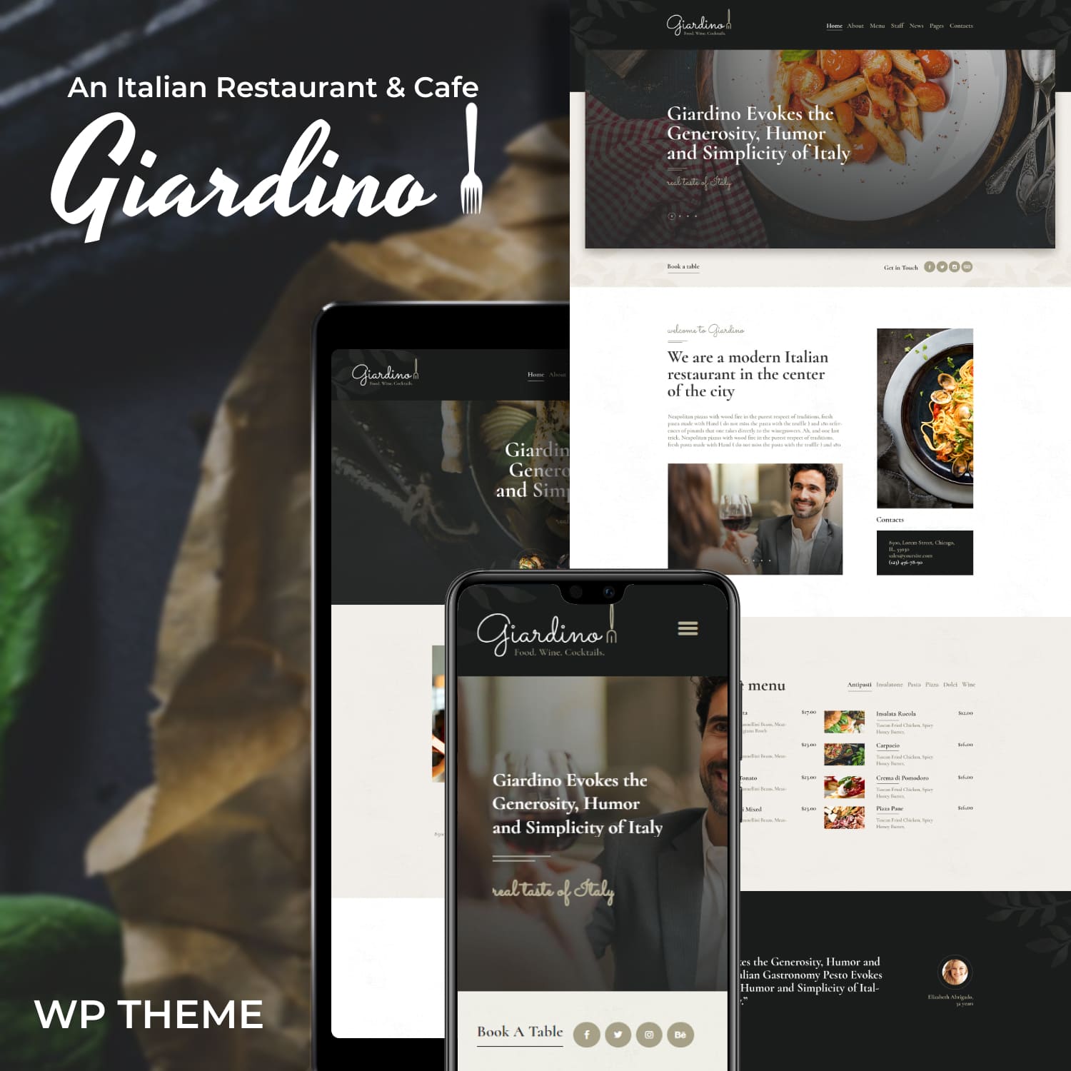 Giardino | An Italian Restaurant & Cafe WordPress Theme.