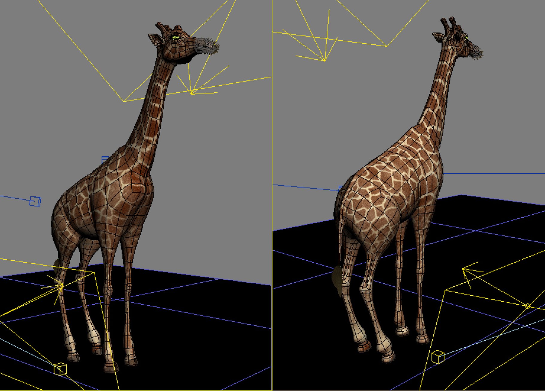 Image of a gorgeous 3d model of a giraffe