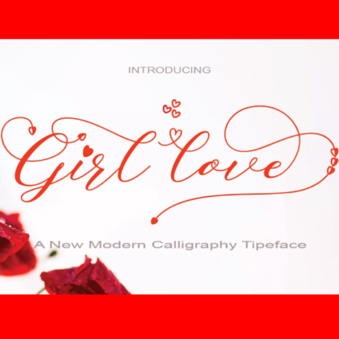 Girl love font main image preview.
