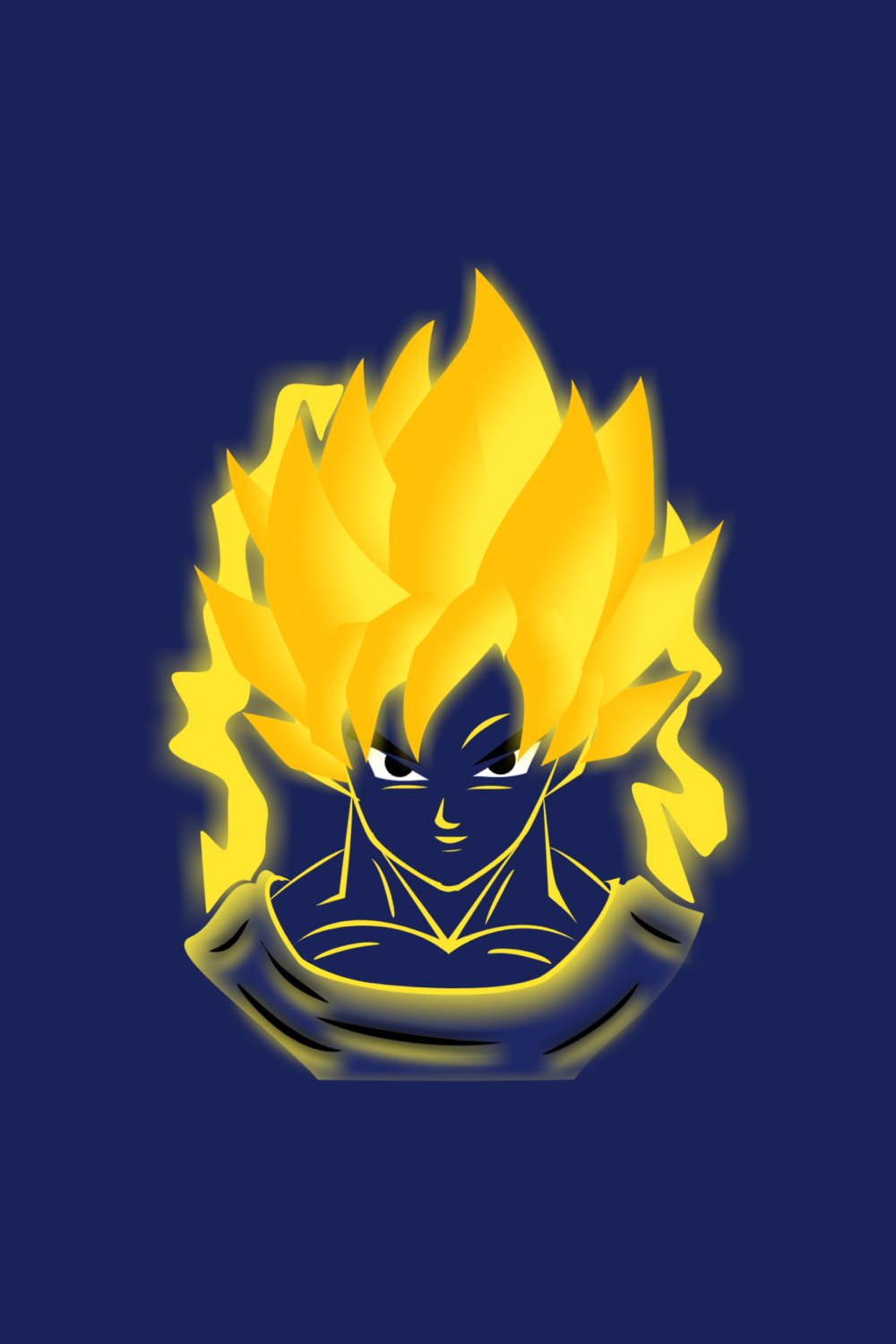 Anime art Goku Design pinterest image.