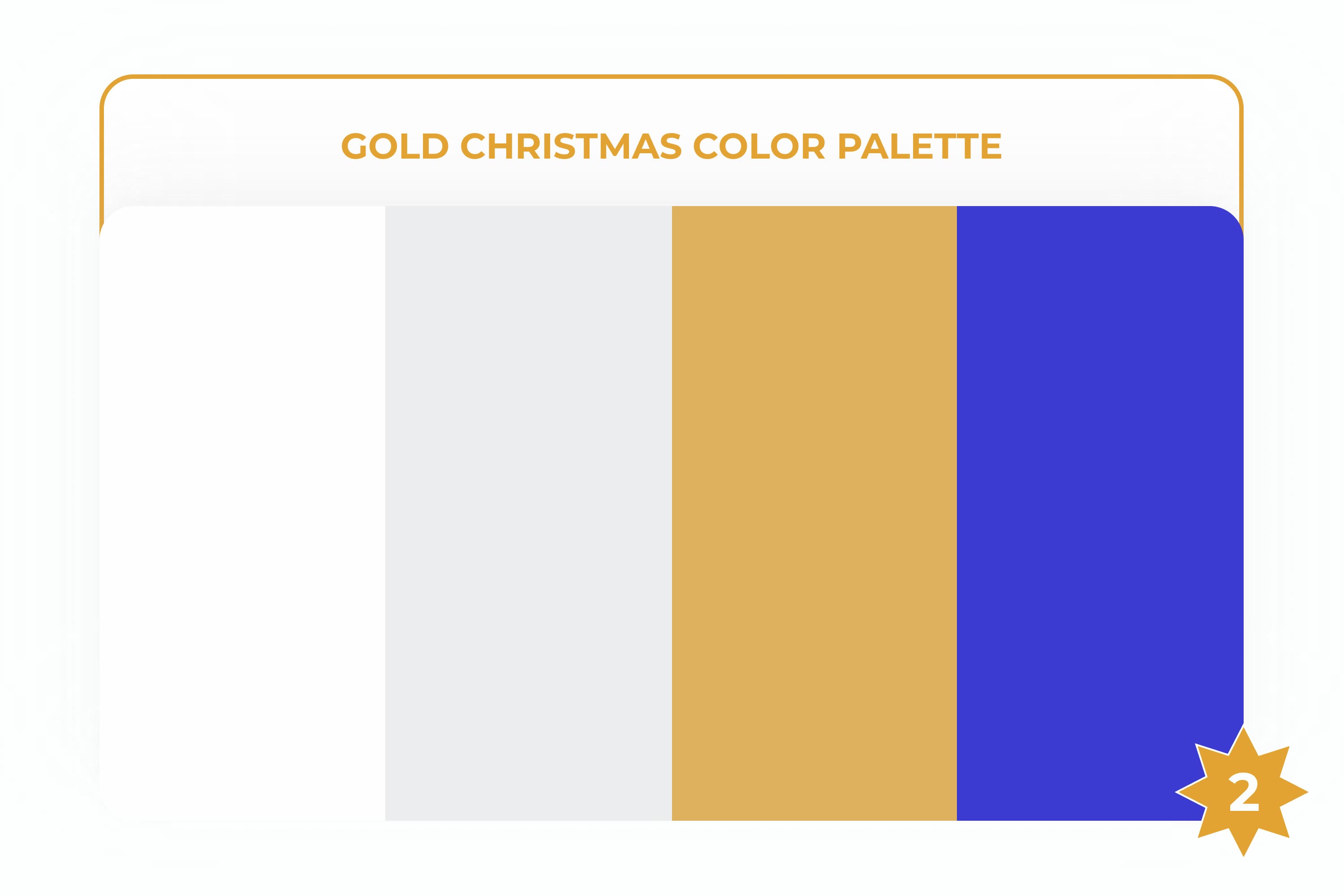 Collage of colored stripes in a gold palette with white and blue.