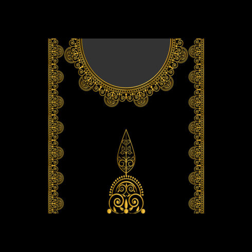 Golden Neck and Chest Ornament Frame Design cover image.