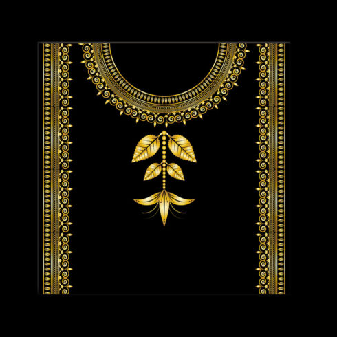 Golden Woman Dress ornament Frame Design cover image.