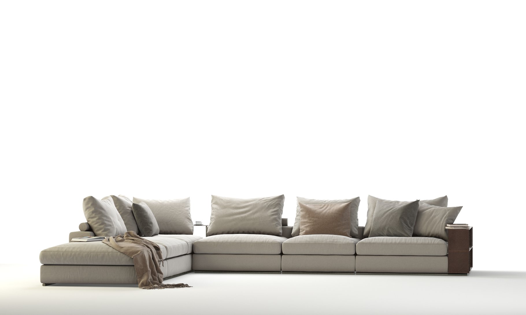 Images of a wonderful 3d model of a corner sectional sofa