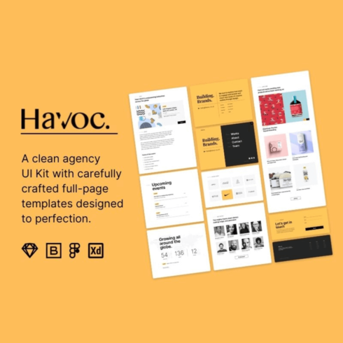 Havoc Agency UI kits and Web Templates cover image.