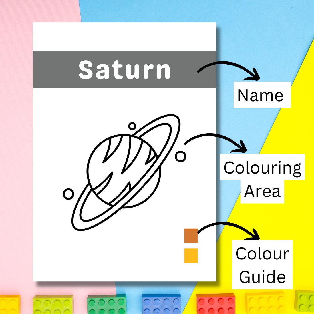 Coloring Book for Kids Solar System Template cover image.