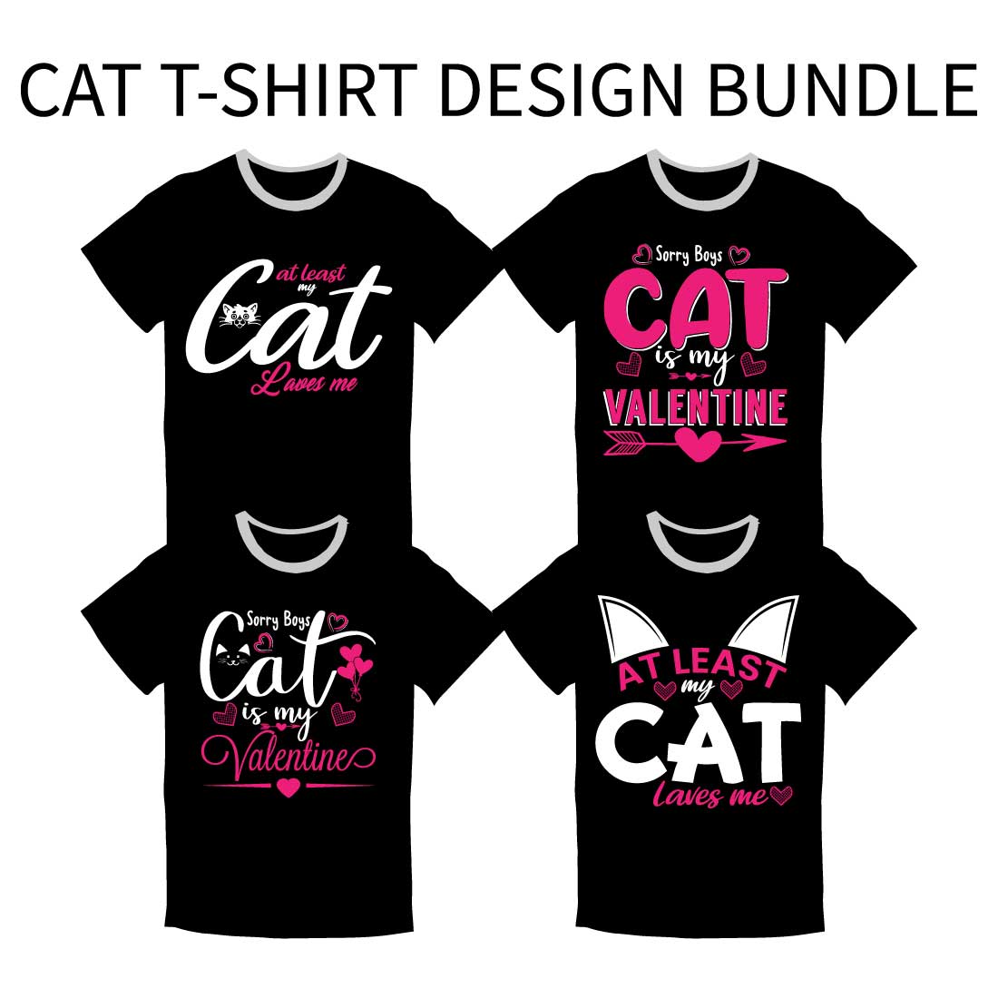 10 Cat T-shirt Bundle SVG & EPS for your ideas.