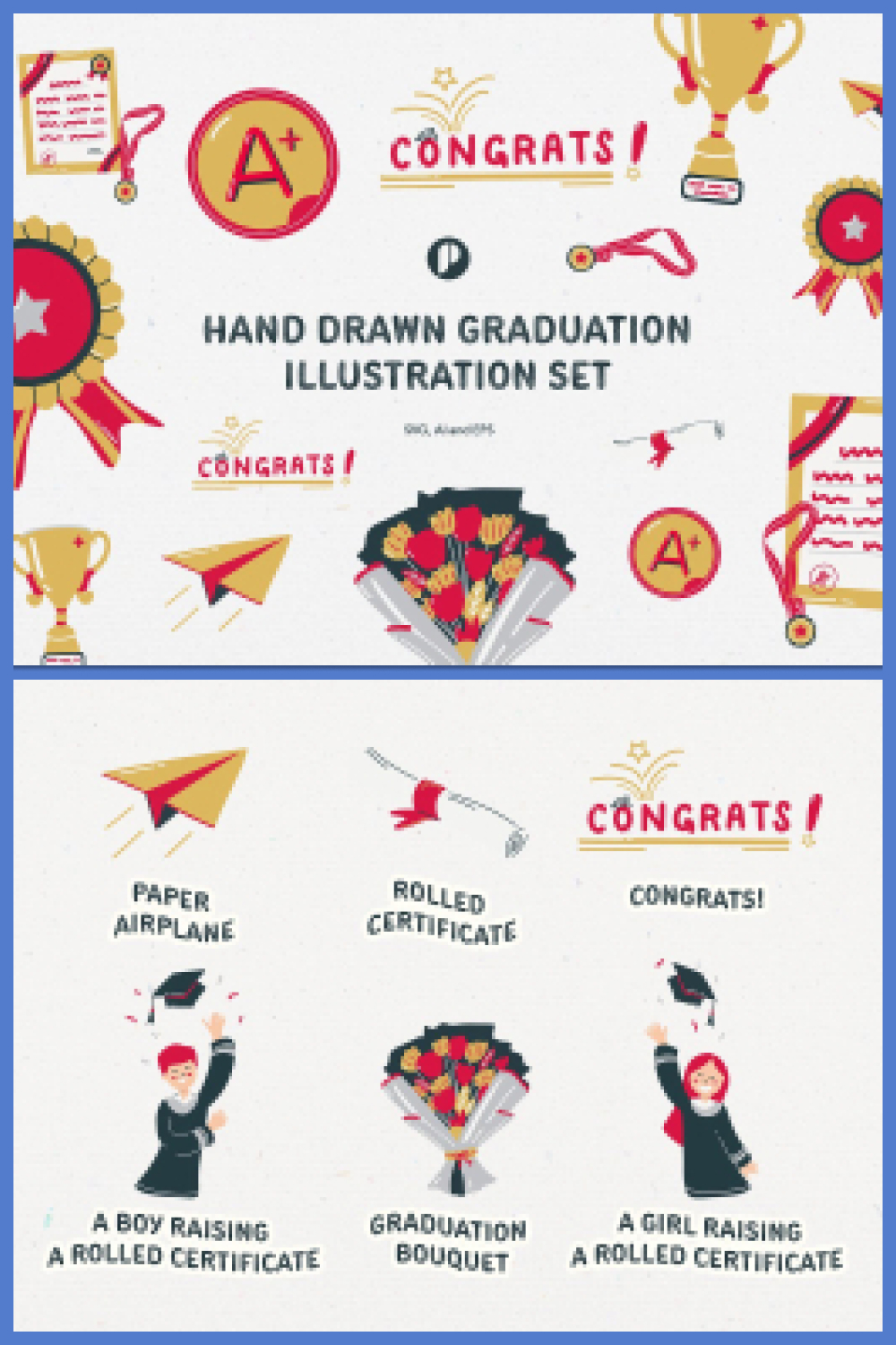 hand drawn graduation illustration 02 814