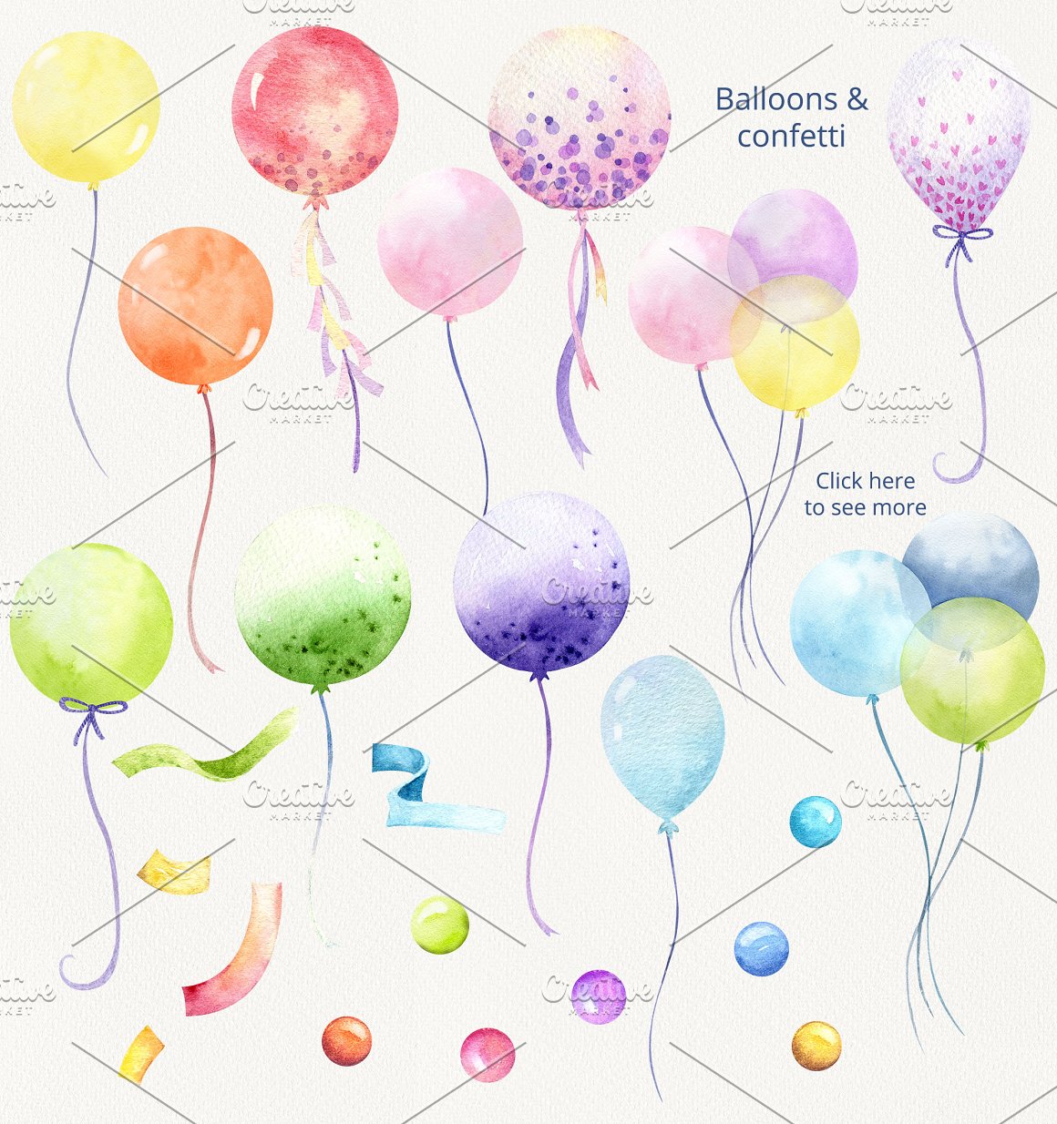 Image with amazing balloons and confetti.