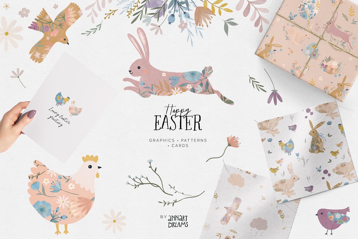 Cover image of Happy Easter. Spring collection.