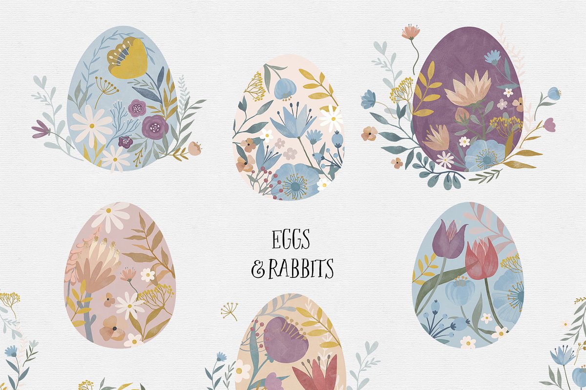 Eggs & rabbits for Easter Day.