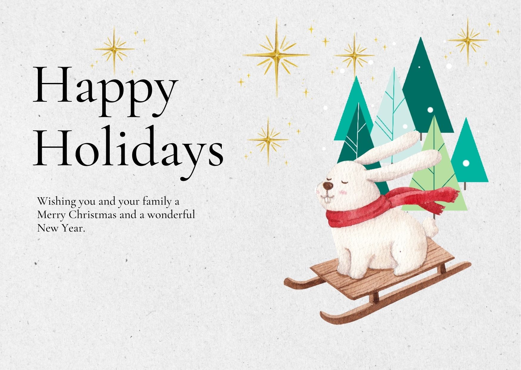 Happy Holidays Greeting Card Design preview image.