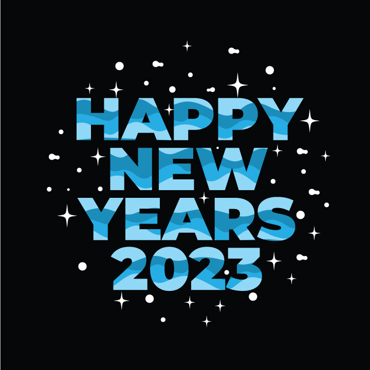 T-shirt New Year Baloons Black and Blue Design preview image.