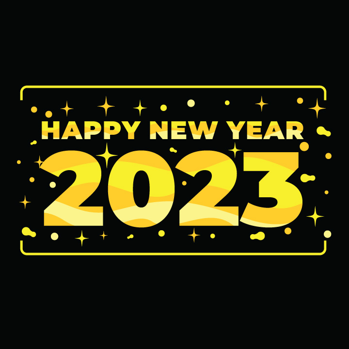 T-shirt New Year Yellow Design preview image.